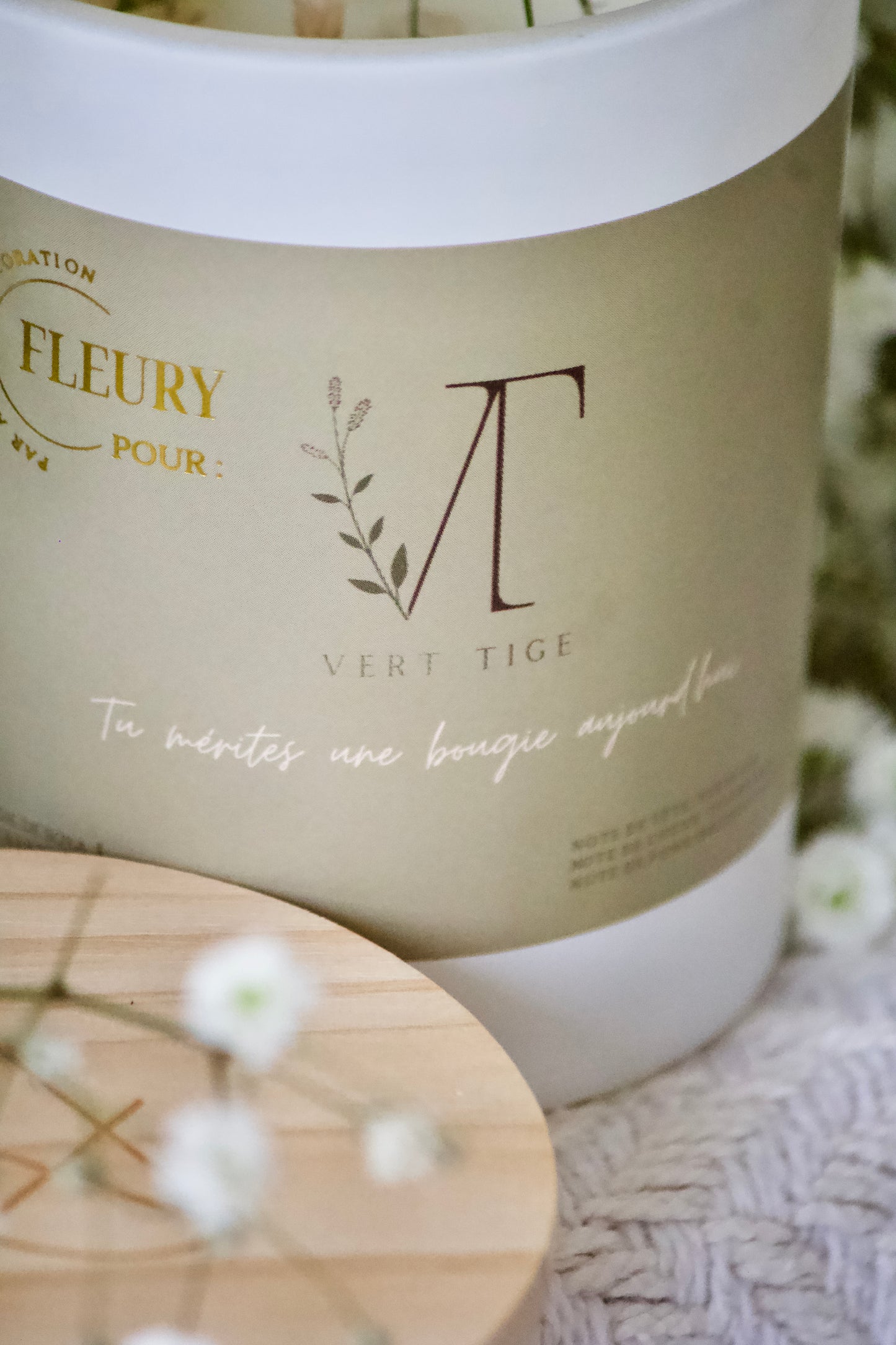 Chandelle Vert Tige X Fleury