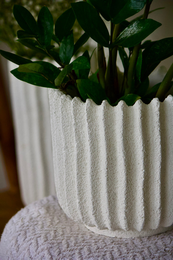 Pot Cannele Blanc - 6 pouces