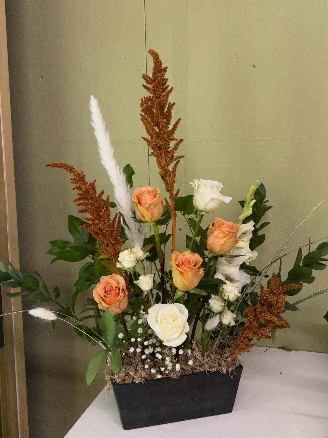 Arrangement floral pour funérailles sur mesure