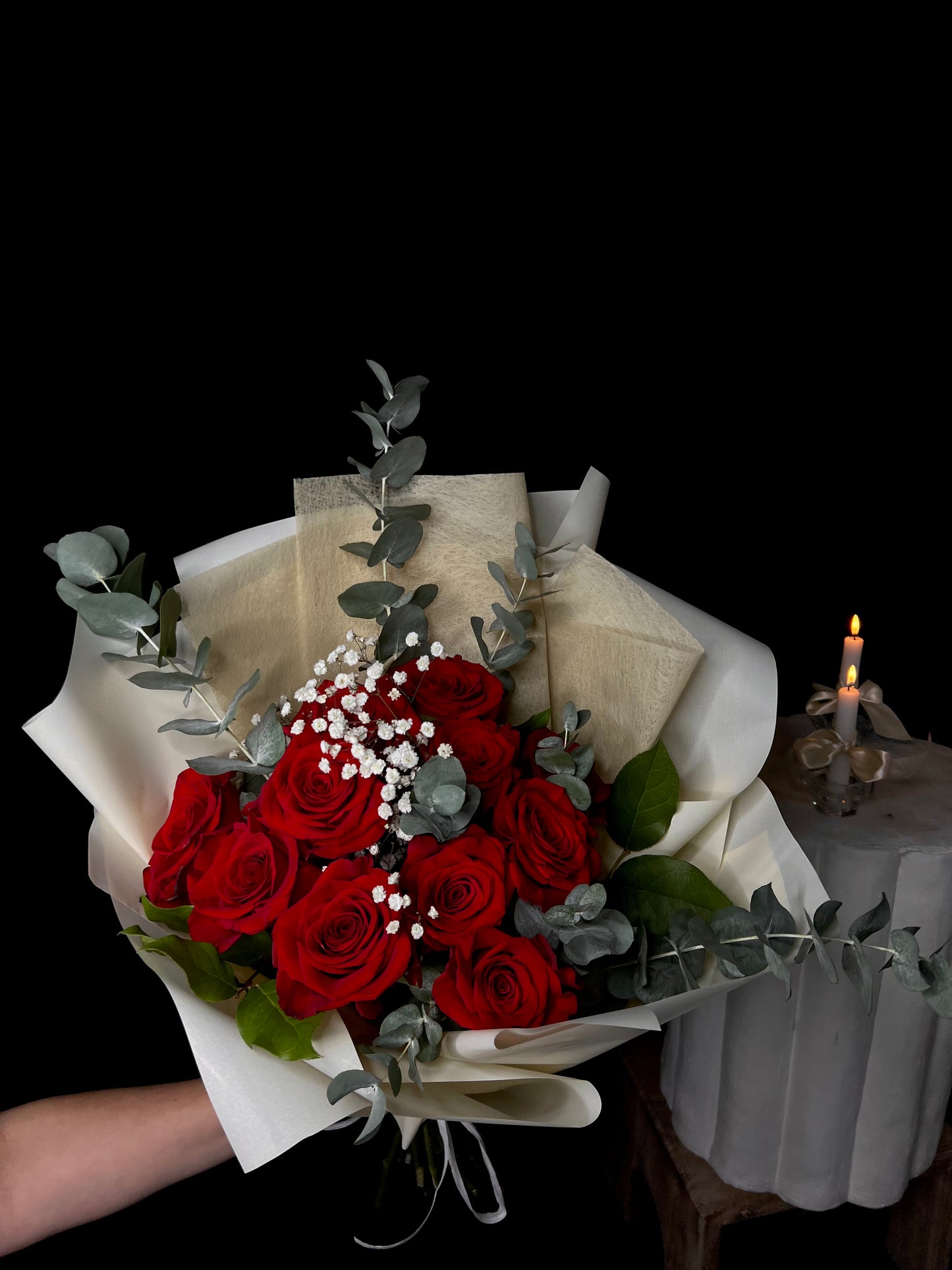 Bouquet de roses rouges - format à choisir