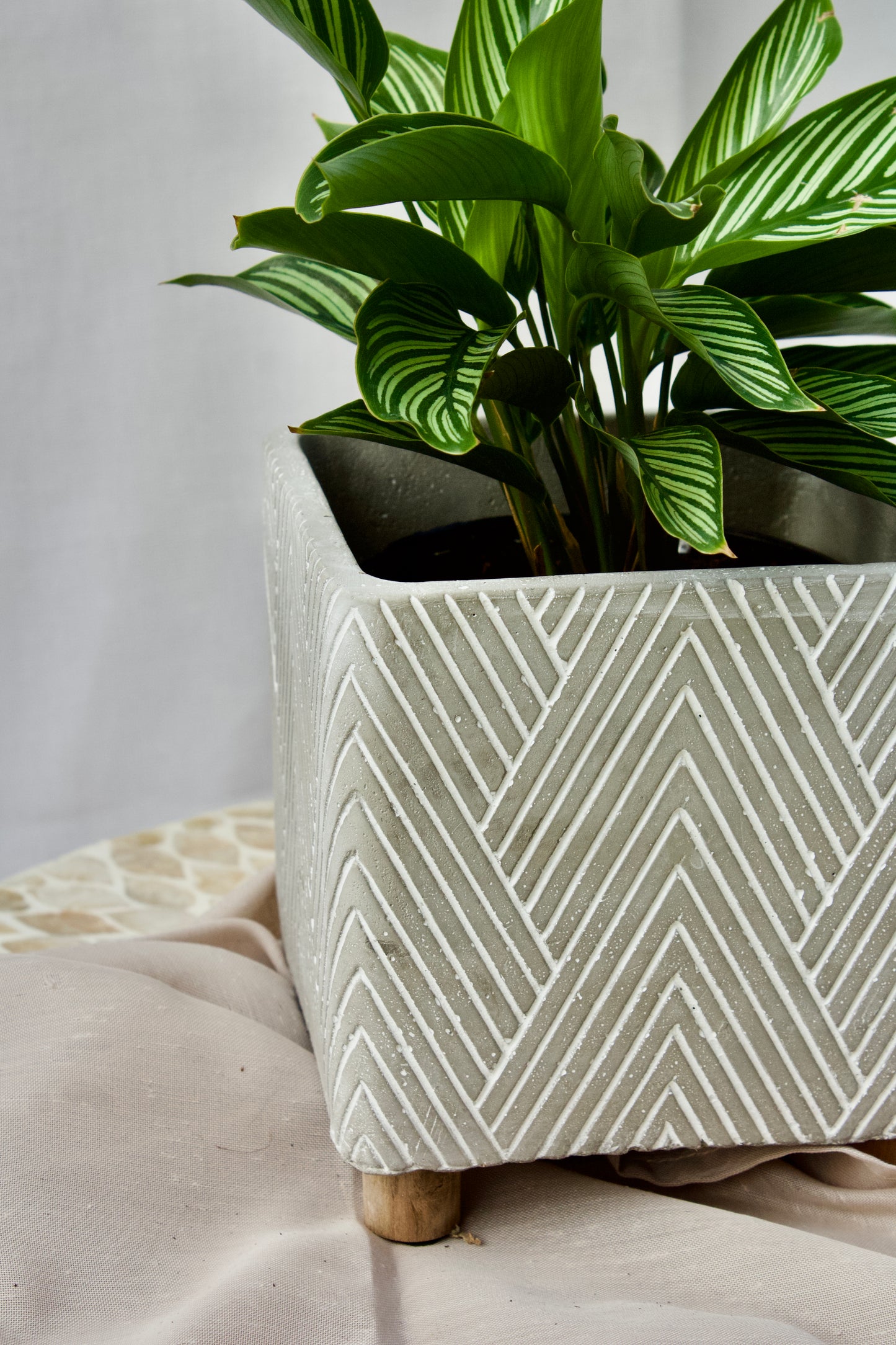 POT CHEVRONS CIMENT - 4 POUCES