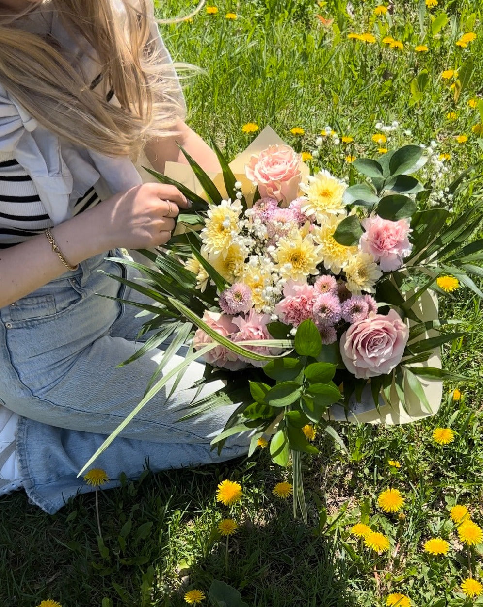 Bouquet de fleurs pastel