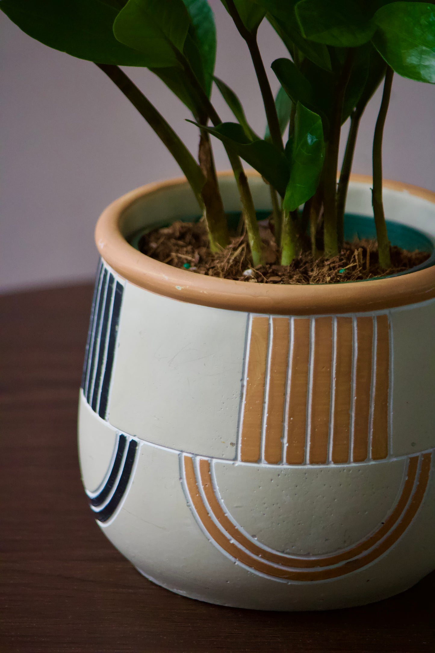 Cache-pot en céramique - Ambre - 5 pouces