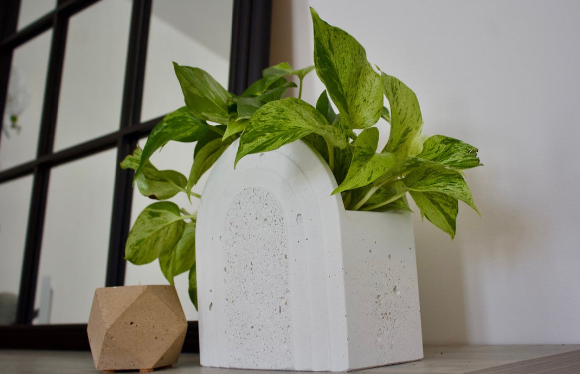 Cache-pot pour plantes - demi-lune