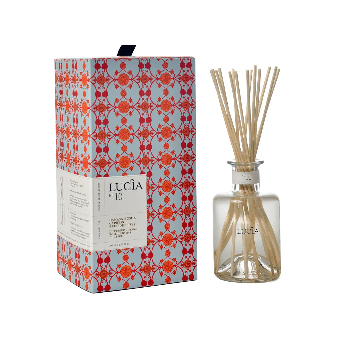 Lucia - N°10 Diffuseur Rotang Rose de Damas et Cyprès