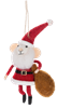 Ornement - Souris Père Noël