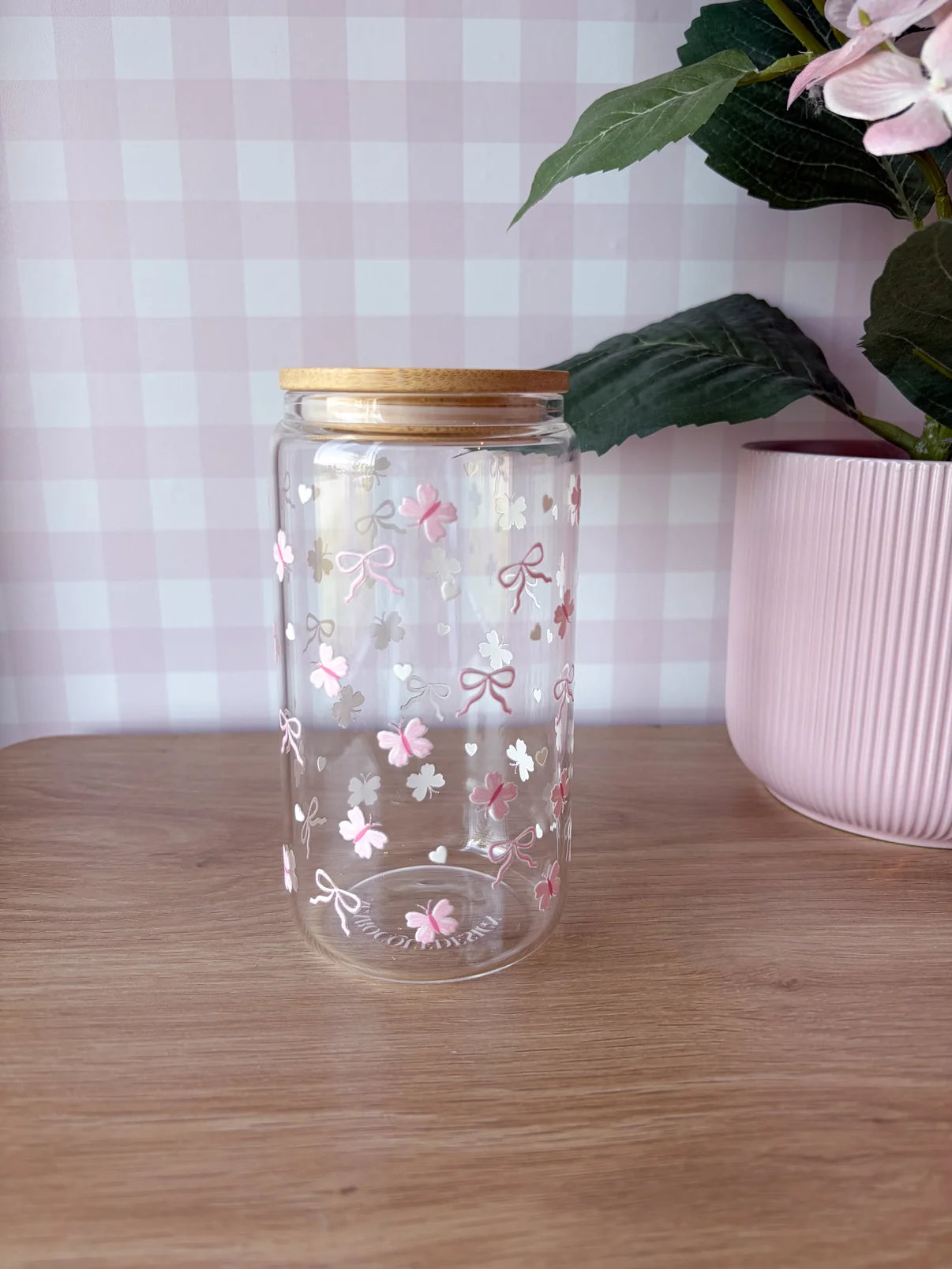Alarocque Design - Verre 16 oz - Papillons, Boucles et Coeurs