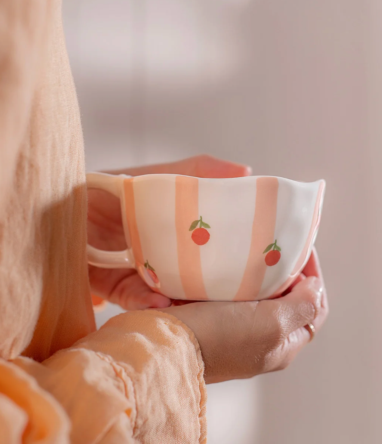 Moi D'abord - Tasse Rayures d'oranges