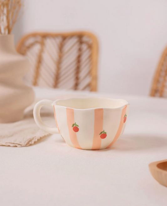 Moi D'abord - Tasse Rayures d'oranges