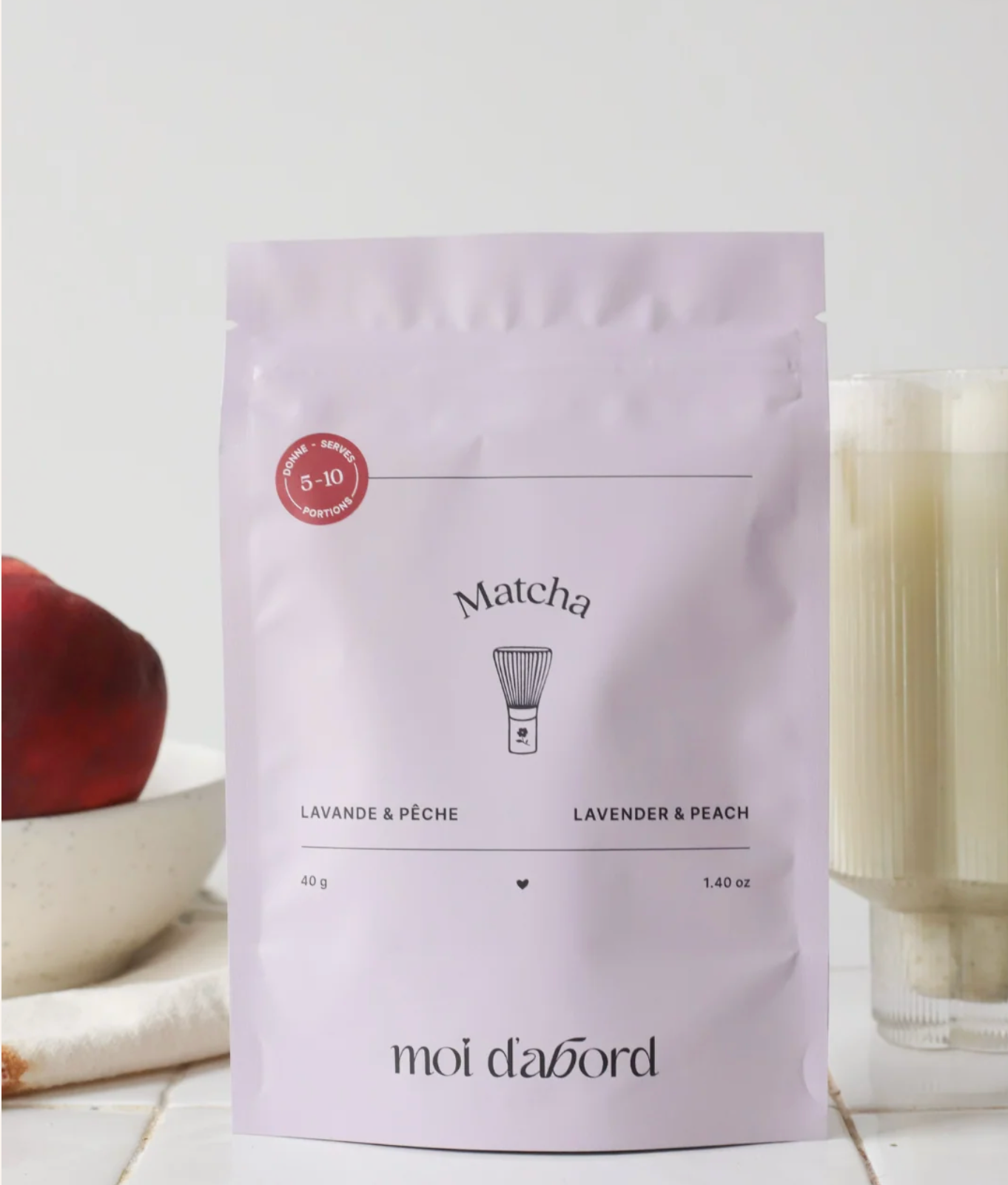 Thé Matcha- Lavande & pêche