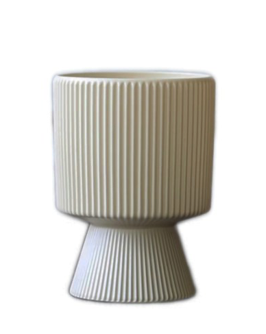 Cache-pot en céramique - Rauma Crème - 5 pouces