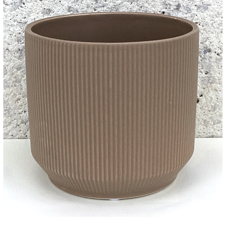 Cache-pot en céramique - Taupe - 4 pouces