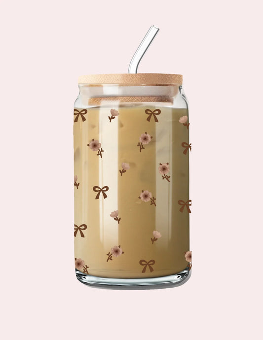 Alarocque Design - Verre 16 oz - Fleurs