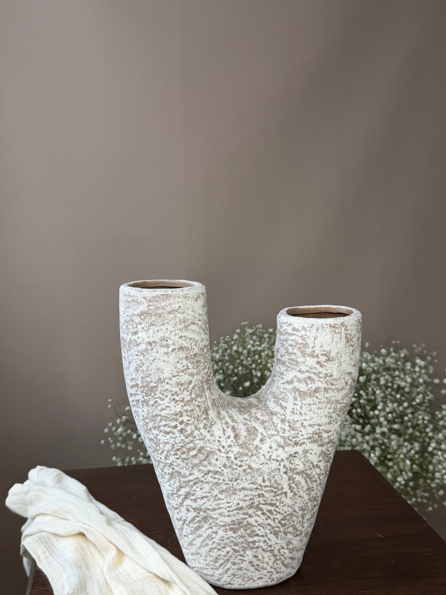 Vase -  branches blanc
