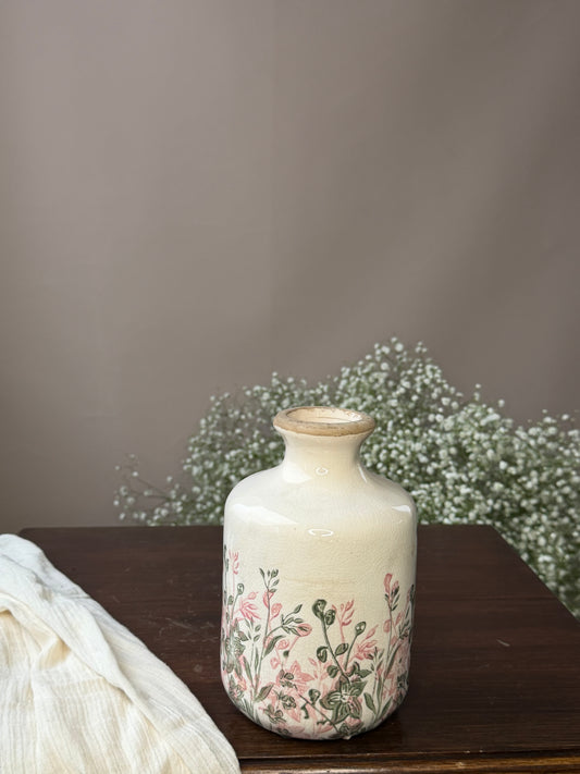 Vase antique fleurettes