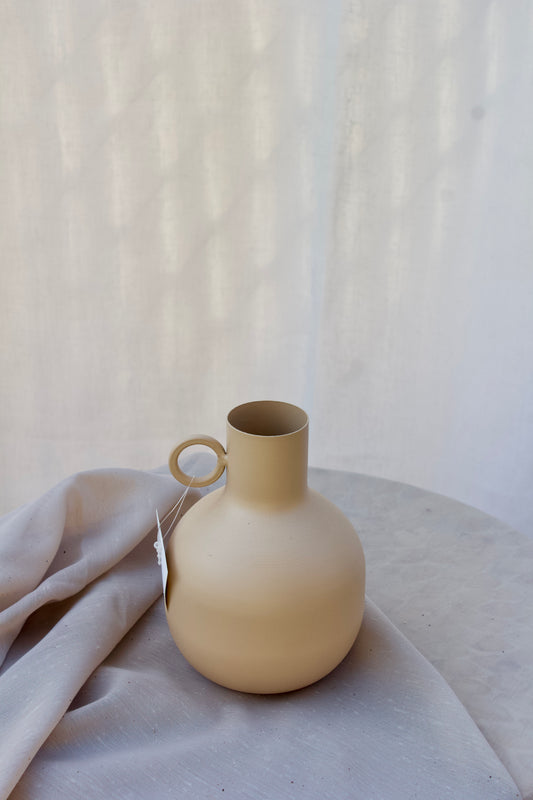 Vase en rond - beige
