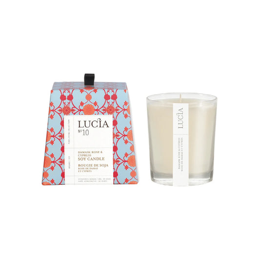 Lucia - N°10 Bougie de Soja Rose de Damas et Cyprès