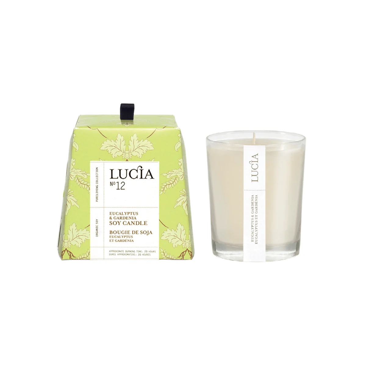 Lucia - N°12 Bougie de Soja Eucalyptus et Gardénia