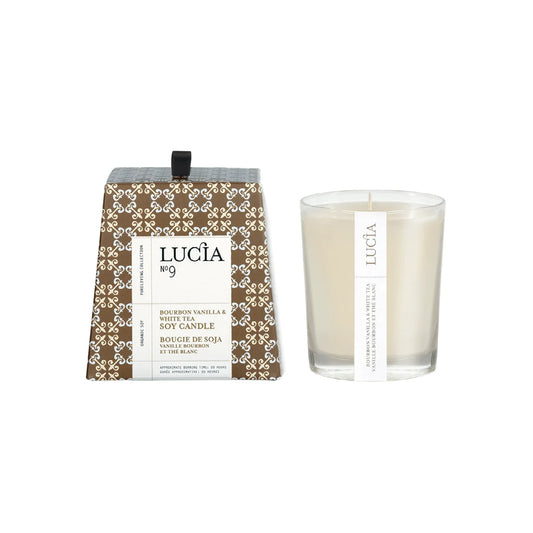 Lucia - N°9 Bougie de Soja Vanille Bourbon et Thé Blanc