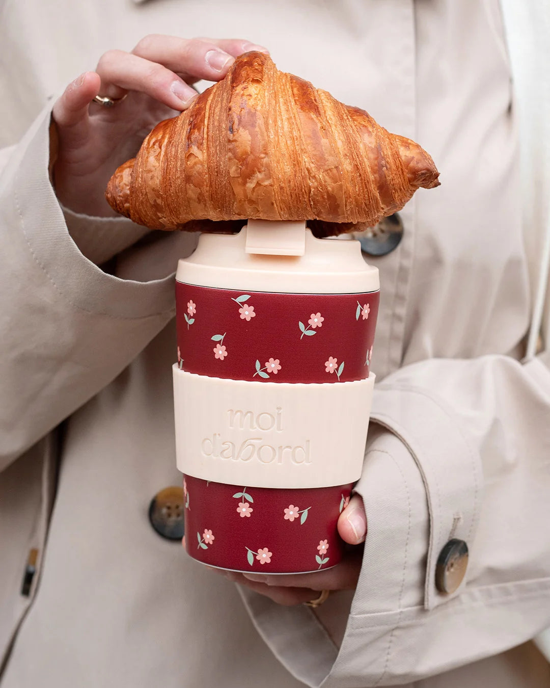 Moi D'abord - Tasse de voyage isotherme Fleurs réconfortantes