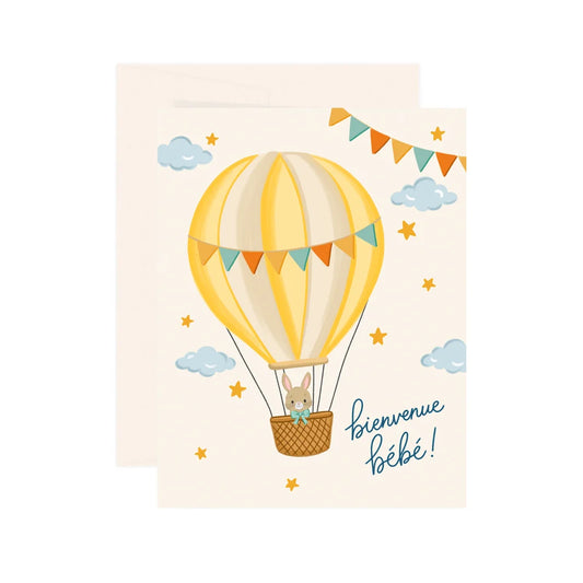 Carte - Baby Bunny Air Balloon - Paige and Willow