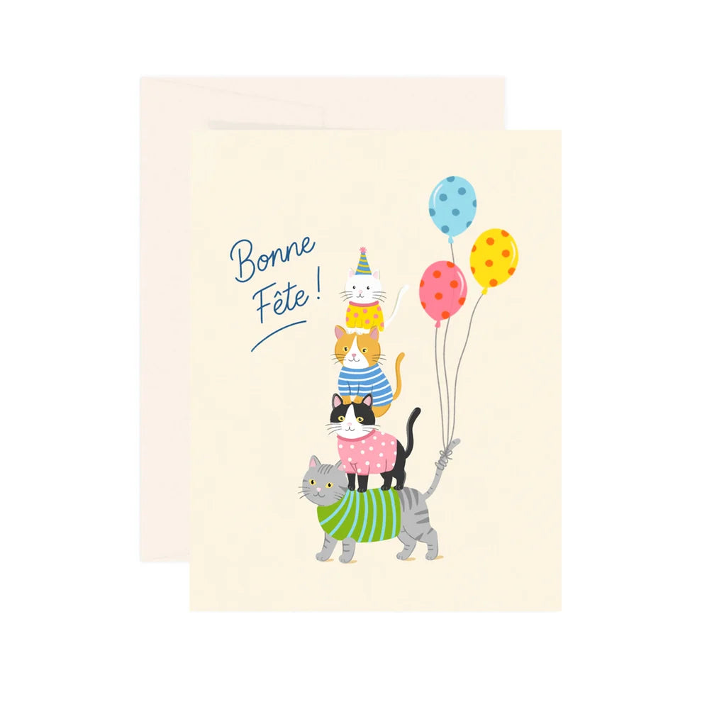 Carte - Birthday Cat Pyramid - Paige and Willow