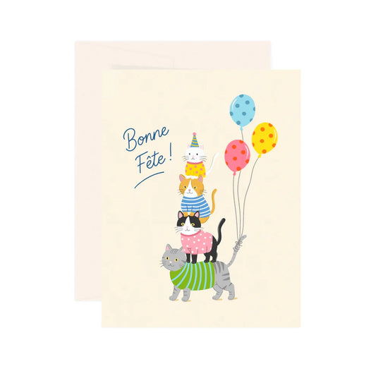 Carte - Birthday Cat Pyramid - Paige and Willow
