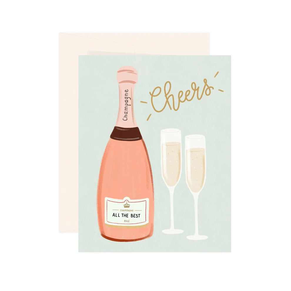 Carte - Cheers Champagne - Paige and Willow