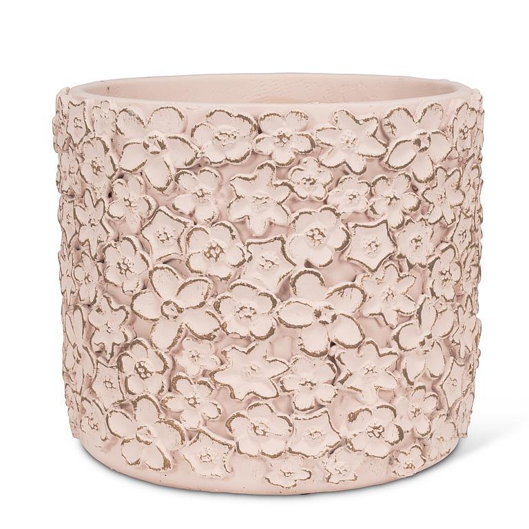 Cache-Pot en céramique - Fleurette Rose - 6 pouces