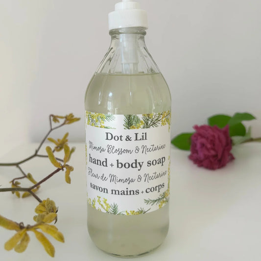Dot and Lil - Savon Liquide – Fleur de Mimosa & Nectarine