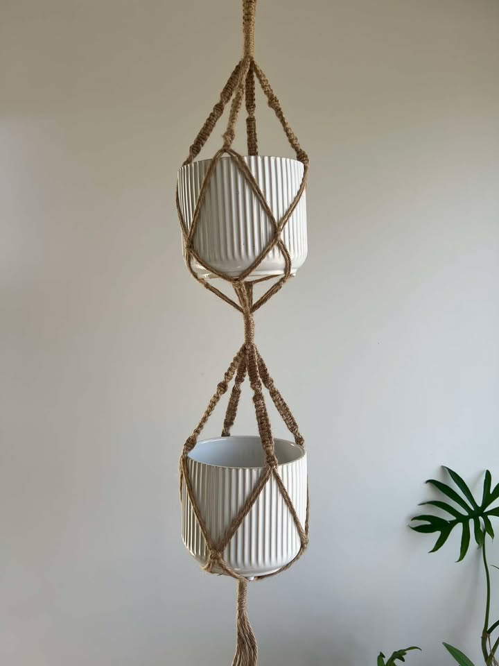 Macramé Double - Naturel - 120 cm