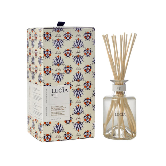 Lucia - N°11 Diffuseur Rotang Lotus Bleu et Orange Sicilenne