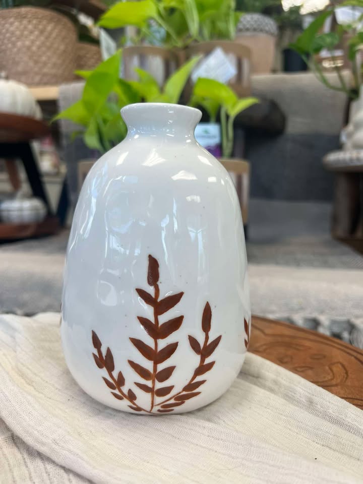 Vase Motifs Feuilles